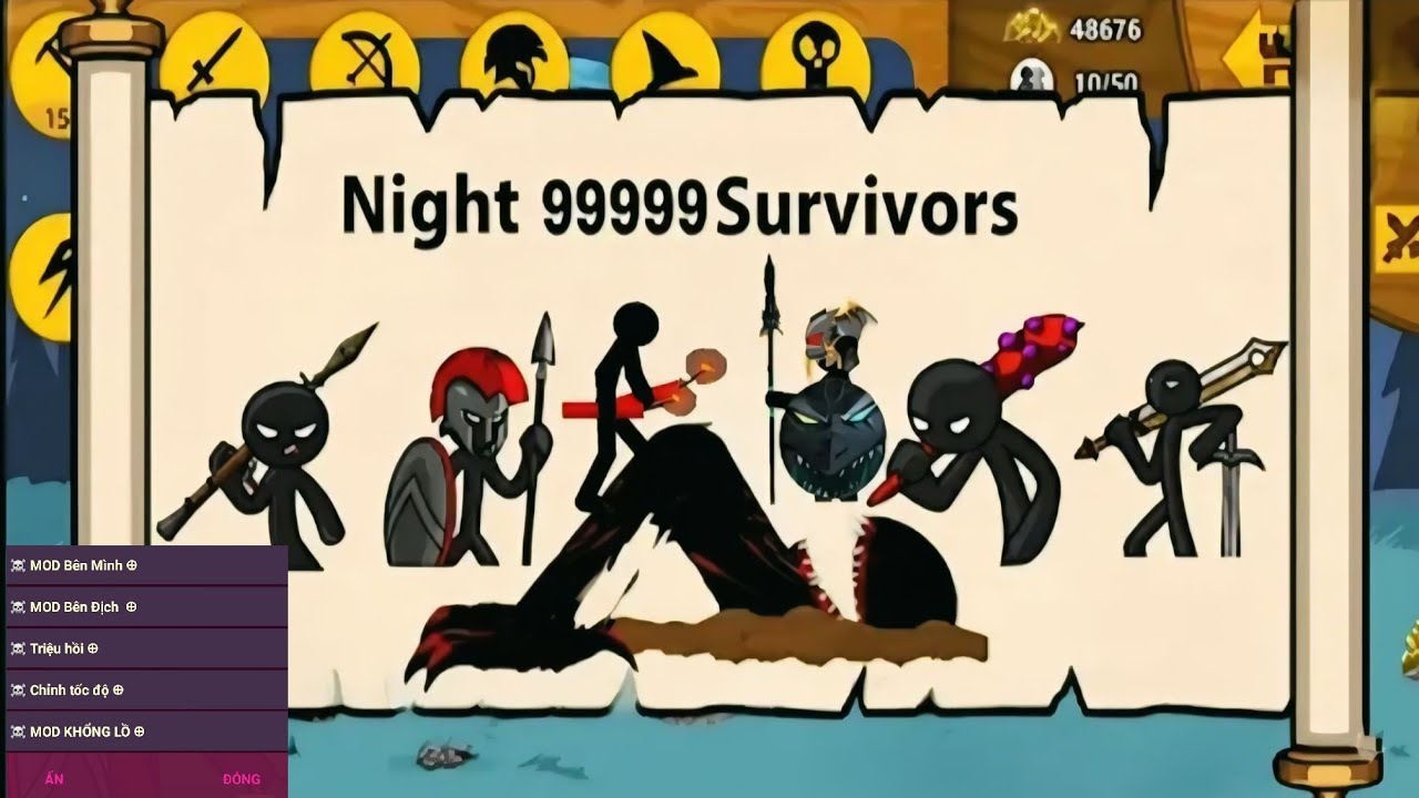 Stick War Legacy Mod Menu _ New Zombie Bosses Upgrade Night 999999 Survivors / استيك وار ليجزي