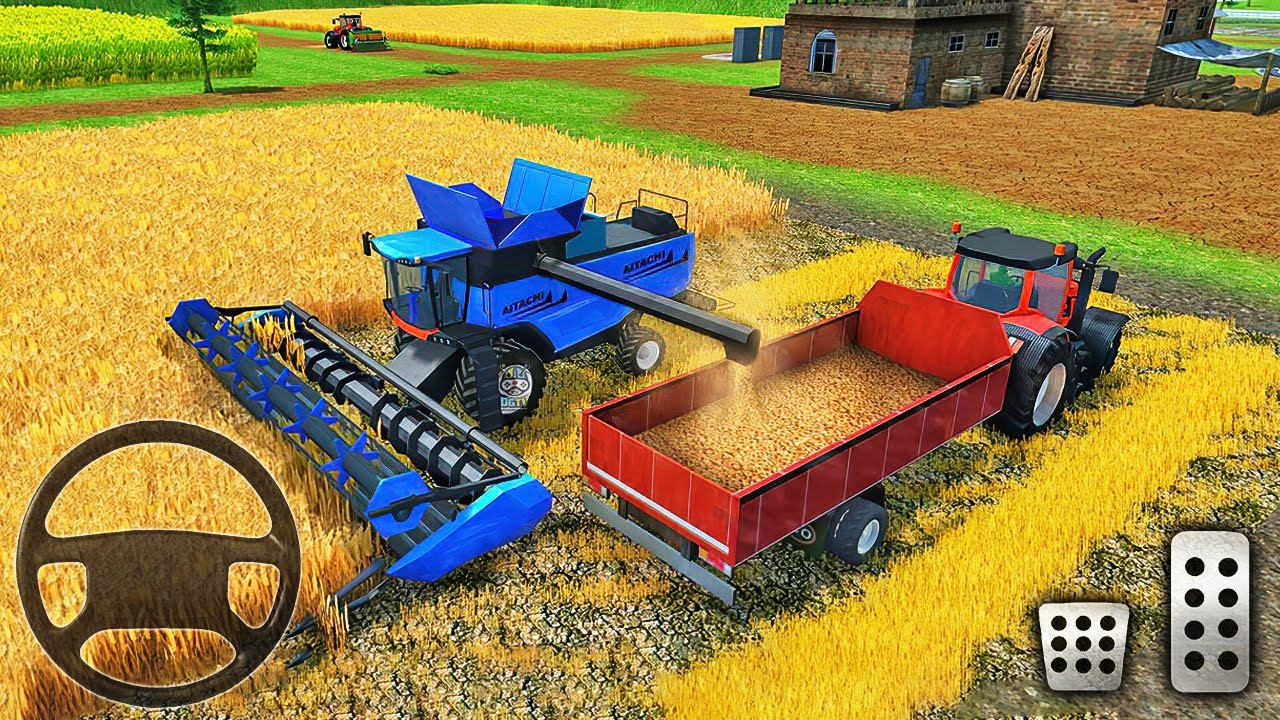 Farming Tractor Simulator 2020 - Corn Harvester Tractor Driving - Android Gameplay