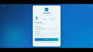 CPPS - Company Registration | Admin Sign-Up