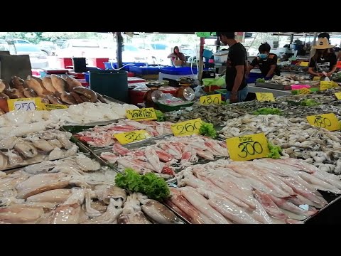 ตลาดเจริญ​สุข​ อาหารทะเล​ สด​ ใหม่​ ใหญ่จริง!! | จันทบุรี​ | Seafood Market in Chanthaburi Thailand