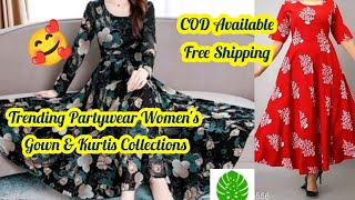 Latest Trendy Long Gown and Kurtis Collections for Online Sales