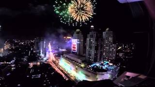 Bangkok New Year's Eve 2016 Countdown and Fireworks Over Central World