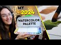 See what watercolors im taking into 2024  palette setup and swatching