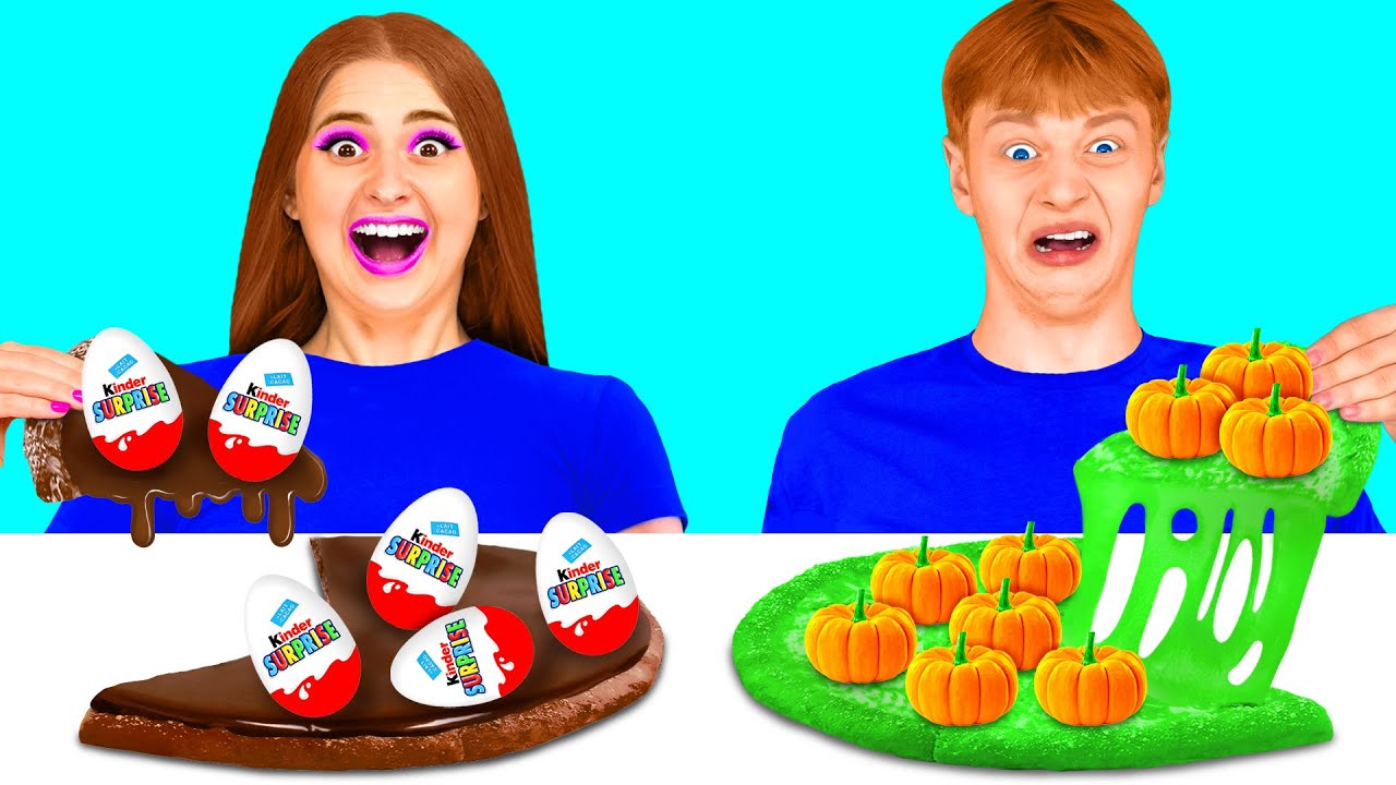 Укрась Пиццу Челлендж | Крутые Трюки с Едой с Happy Funny