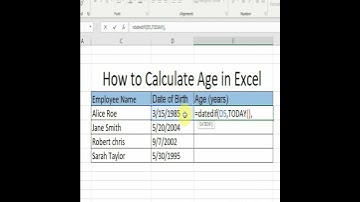 How to calculate age in excel using DATEDIF function #shorts