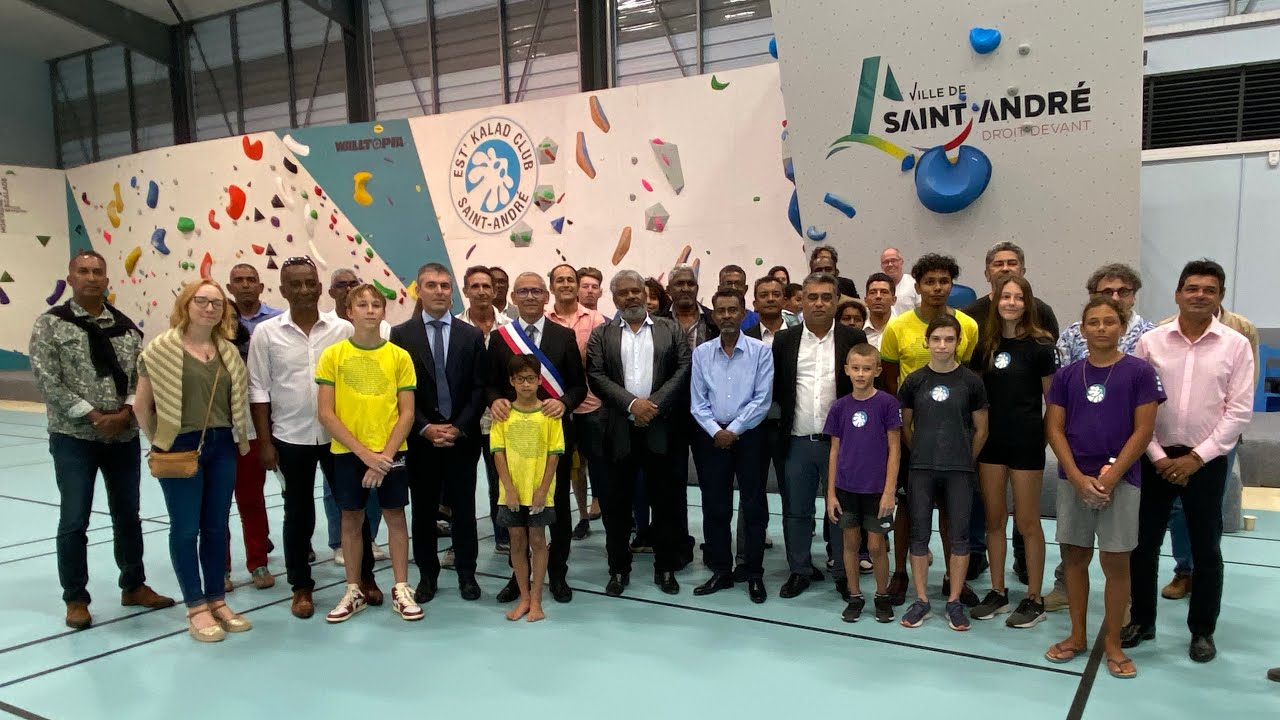Saint-André : Inauguration de la plus haute structure artificielle d'escalade de l'Océan Indien