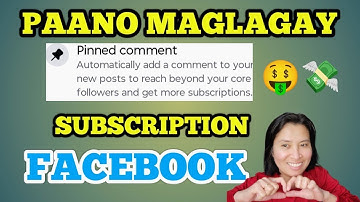 Paano maglagay ng pinned comment sa subscription sa Facebook | Tutorial step by step