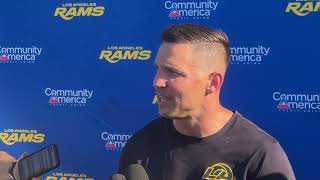 Rams DC Chris Shula discusses the secondary, Myles Garrett and leadership on Day 1 of training camp 