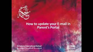 AHIS Tutorials - How to update your email in parent's portal