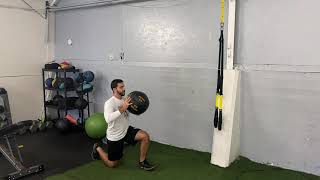 Half Kneeling Med Ball Shot Put Throw - Front Knee