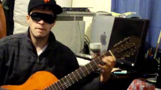 Video thumbnail of "Simon Timony butchers Green Sleeves in C/B tuning blindfolded"