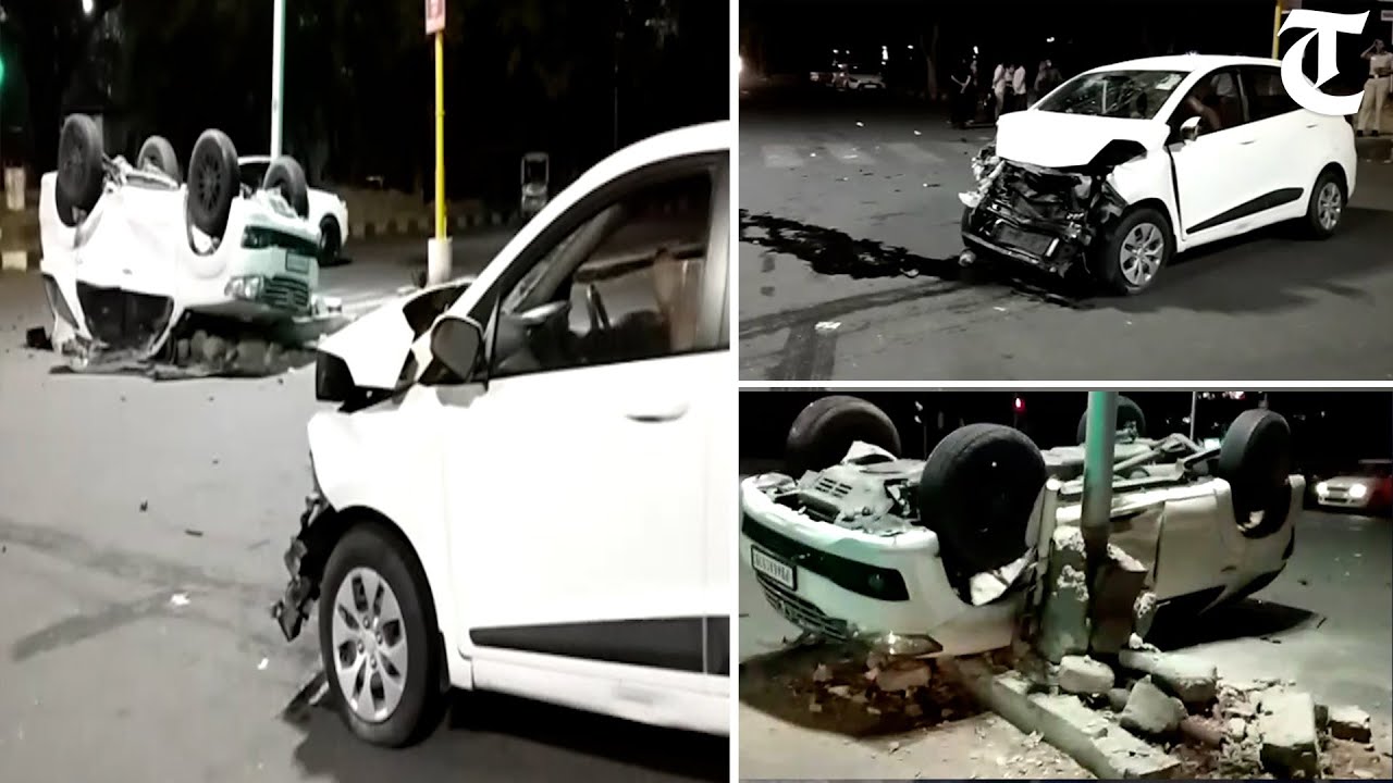 Chandigarh Collision Between An Suv And A Car Near Sector 8 On Thursday Night Youtube