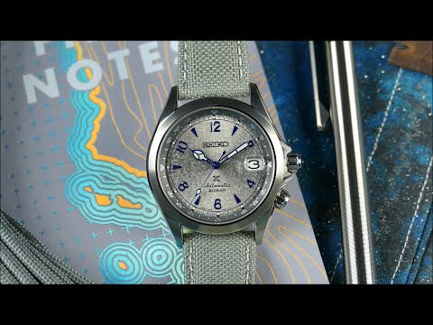Video thumbnail: "On the Wrist, from off the Cuff: Seiko Prospex – Alpinist SPB355J1 'Rock Face' European Limited Ed." — hands-on review by Average Bros [Mark Alamares] on YouTube