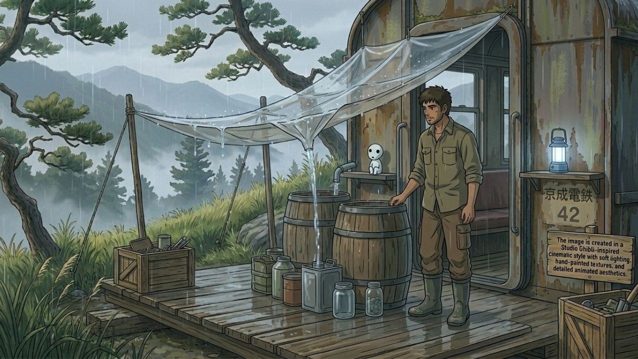 110 Days of Ghibli Style Survival — Turning a Forgotten Train into a Peaceful Mountain Home