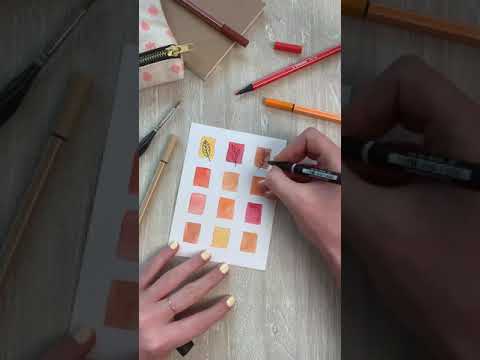 Colorful areas with autumn leaves 🍁 created with STABILO Pen 68 and STABILO SENSOR 🖍