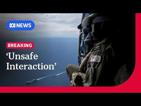 Chinese helicopter confronts Australian helicopter in Yellow Sea | ABC NEWS