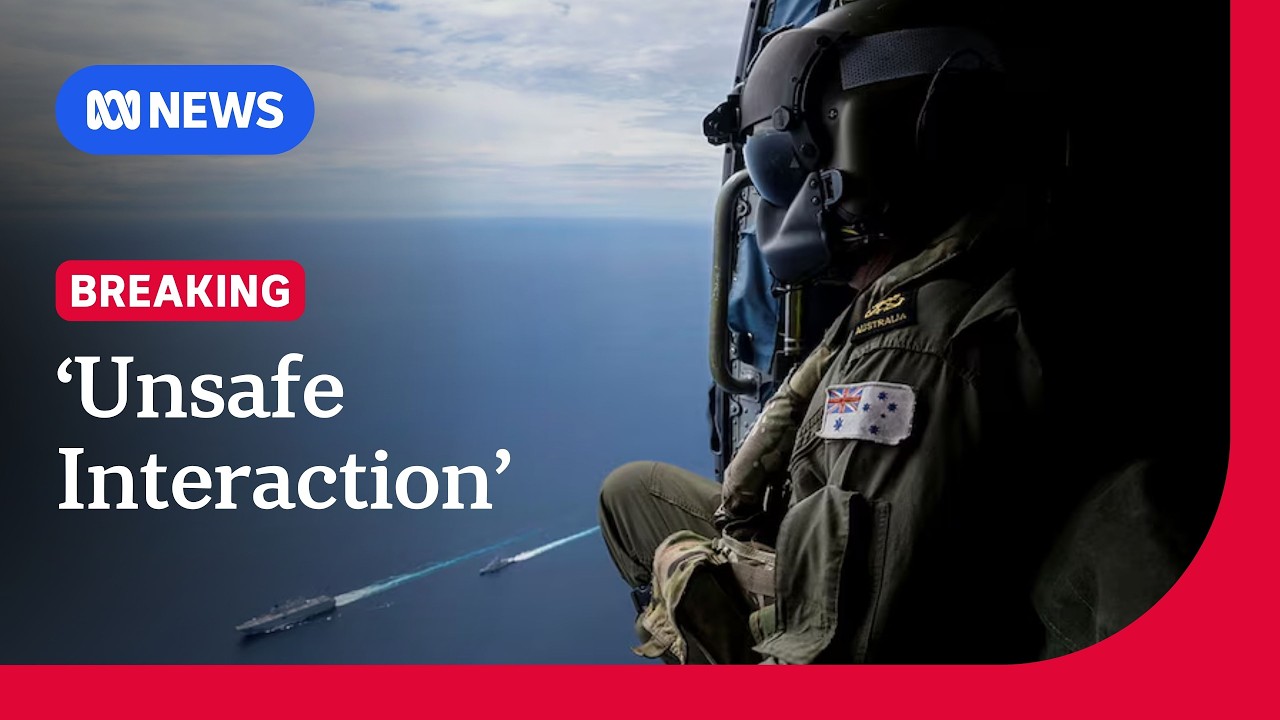 Chinese helicopter confronts Australian helicopter in Yellow Sea | ABC NEWS