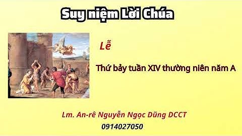 Suy niệm Lời Chúa thứ bảy tuần XIV thường niên A 15.07.2023