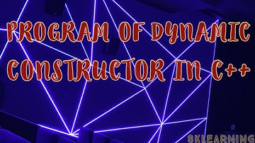 Program of Dynamic Constructor in C++.