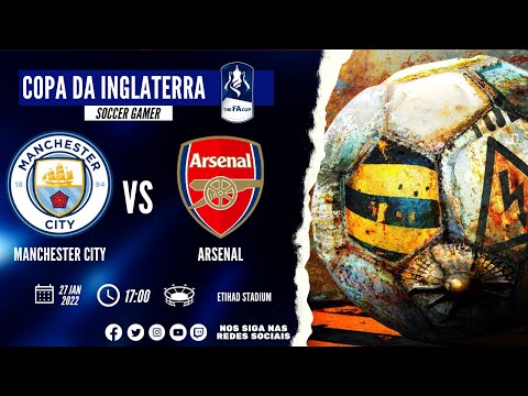 MANCHESTER CITY X ARSENAL AO VIVO - COPA DA INGLATERRA 2023 AO VIVO -  QUARTA FASE 