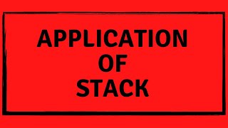 Applications of stack || Stack