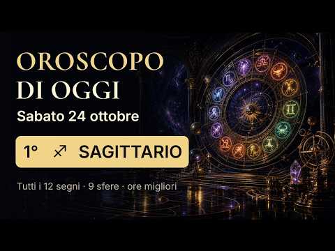 Video Oroscopo di oggi, sabato 24 ottobre 2026: tutti i 12 segni