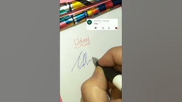Uday name Signature💯#ytshorts #youtubeshorts #youtube #sign