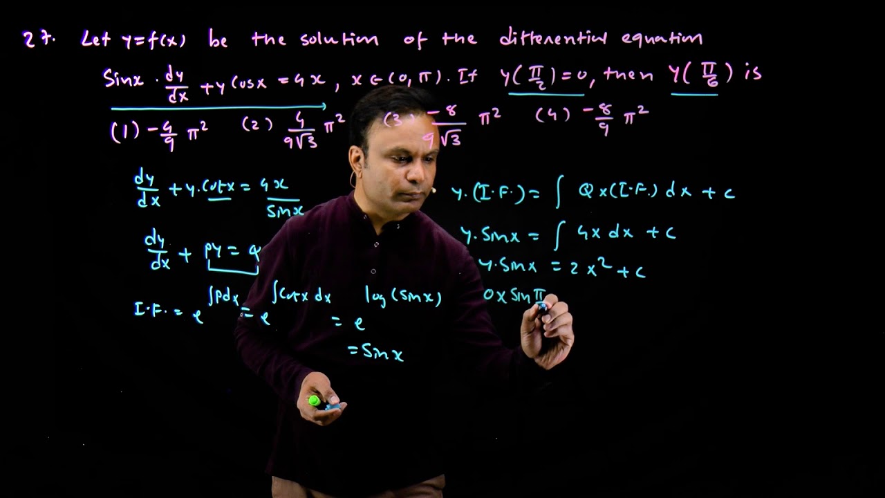 Q. 27_Code D | JEE Main 2018 Maths Solutions by Ghanshyam Tewani