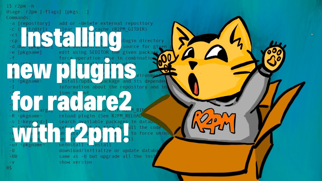 Radare2 Icon r2tv: Installing new Plugins for radare2 with R2pm - YouTube