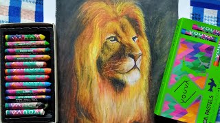 How to draw a lion with oil Pastel step by step screenshot 5