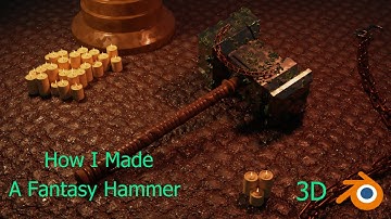 How I Made A Fantasy Hammer In Blender | Timelapse