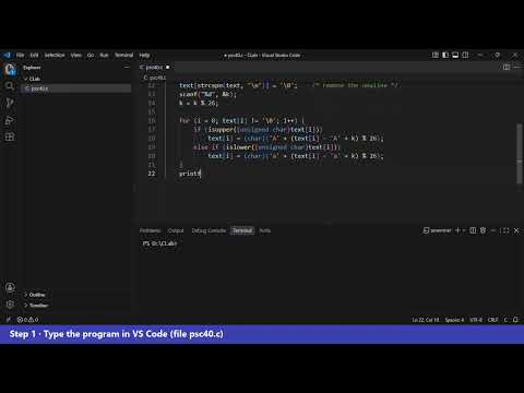 PSC-40 Caesar Cipher | C Programming Lab