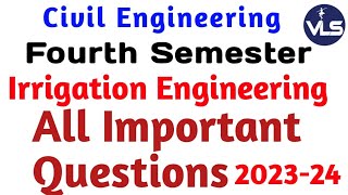 Irrigation Engineering fourth Semester important Questions