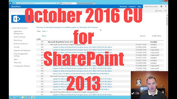October 2016 Cumulative Update for SharePoint 2013