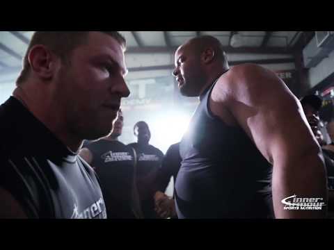 BENCH PRESS COMPETITION Bodybuilders vs. Football Players REMATCH - video from Inner Armour