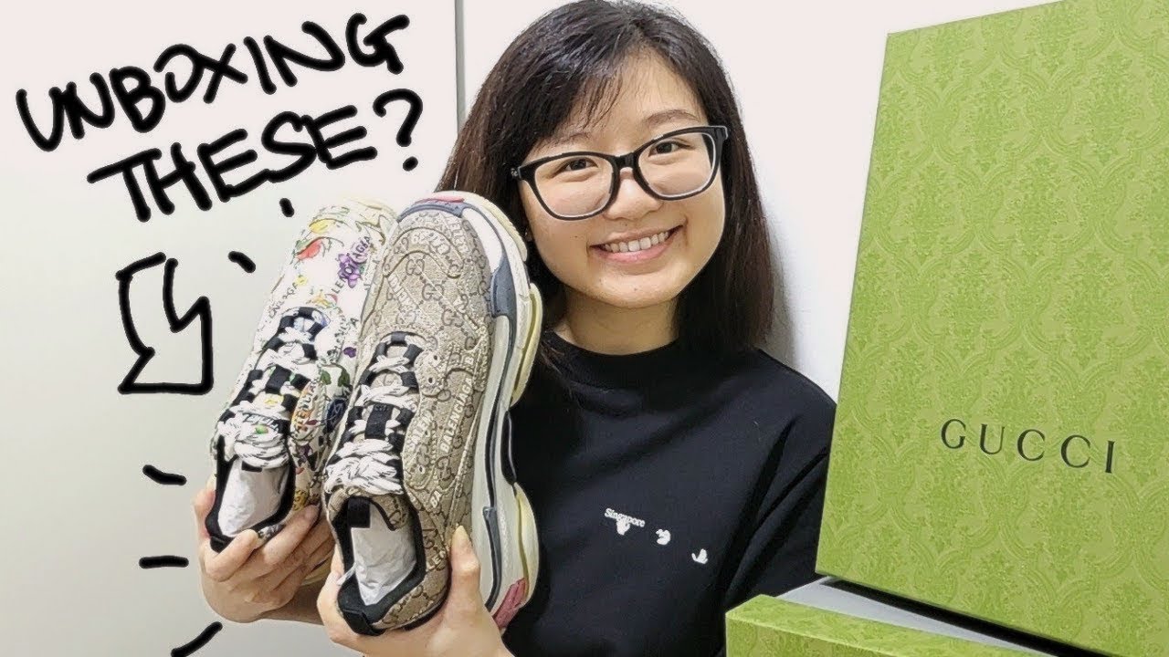 GUCCI X BALENCIAGA TRIPLE S HACKER PROJECT COLLAB UNBOXING (on foot review)  