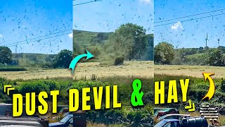 Dust Devil Picking up Hay