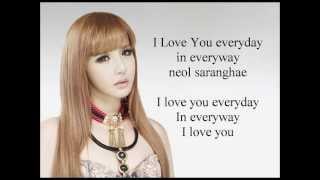 2NE1-I Love You [LYRICS ROMANIZED+TRANSLATION] chords