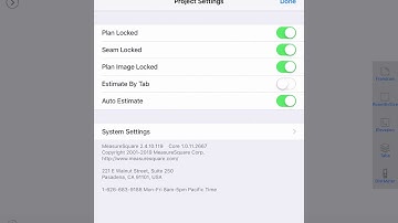 Project Settings - MeasureSquare iPad Edition