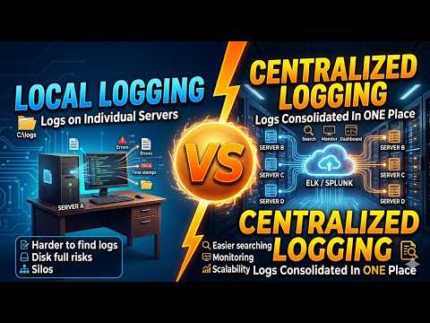Local Logging vs Centralized Logging Explained | Logging Concepts for Beginners 🔍