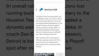detroit lions are ranked number 2