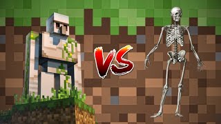 buffer iron golem vs skeleton fight in Minecraft #minecraft
