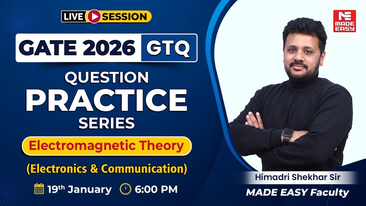 GATE 2026 EC | Electromagnetic Theory Important Questions | GTQ Series by Himadri Sir | Live @6 PM