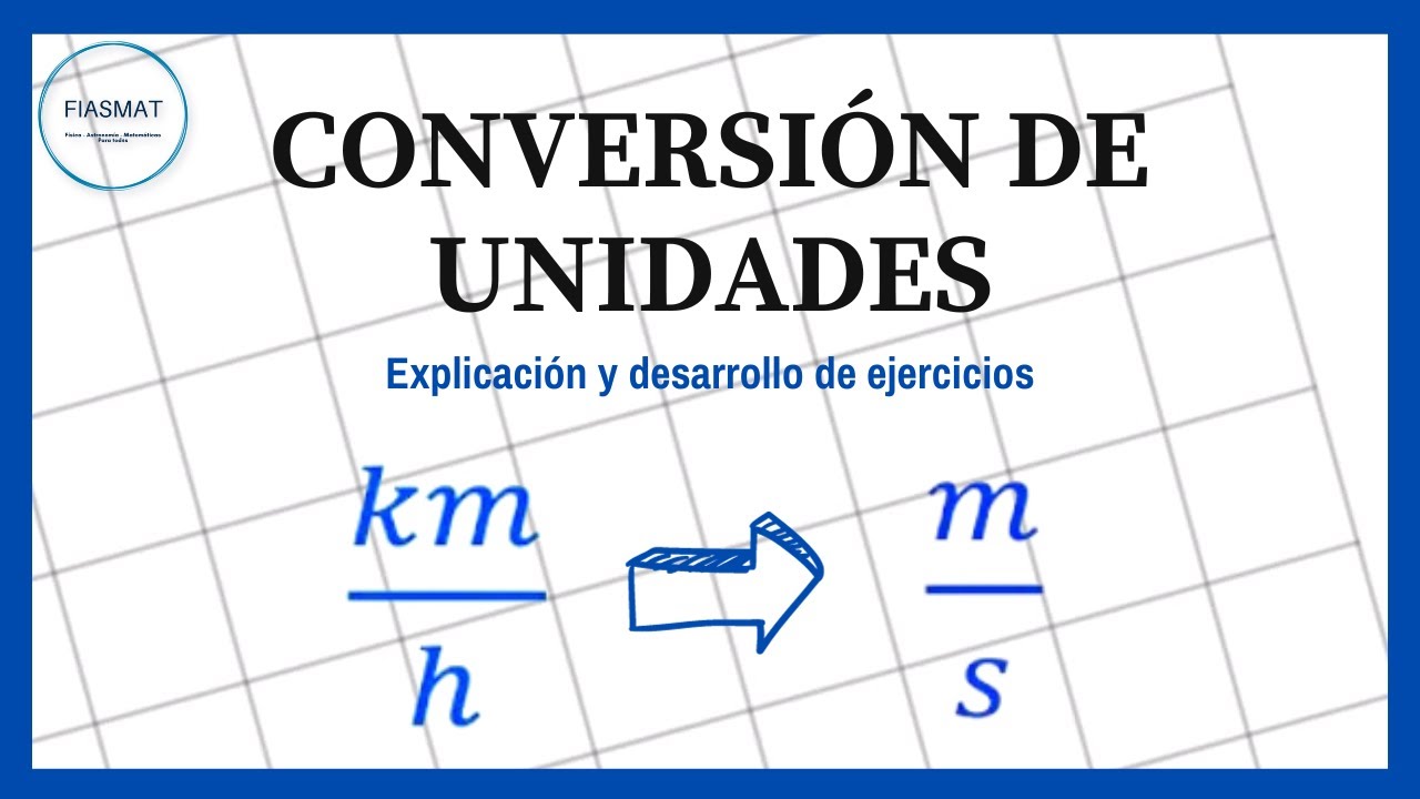 Conversión de km/h a m/s - Conversión de unidades - YouTube