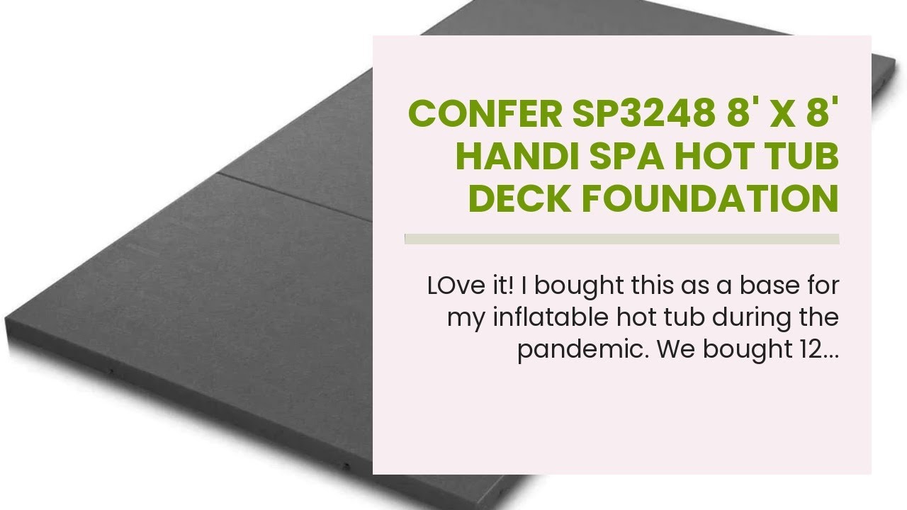 Confer SP3248 8' x 8' Handi Spa Hot Tub Deck Foundation Plastic Resin
