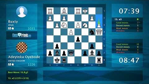 Chess Game Analysis: Buxty - Adeyinka Oyebode, 0-1 (By ChessFriends.com)
