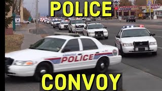 Various Police, Sheriff Convoy Lights and Sirens