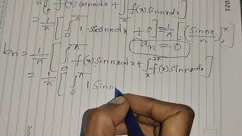 Example problem onthe point of discontinuity in the Fourier series