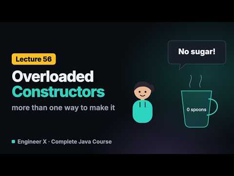Java Overloaded Constructors and the Default Constructor, Step by Step | Java Course L56