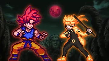 Goku SS God(New) VS Naruto V4 in Jump Force Mugen